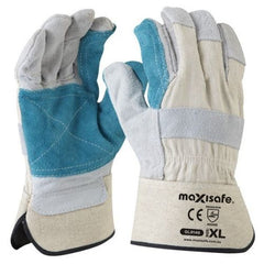 Maxisafe - Maxisafe Heavy Duty Green Leather Polisher'S Glove | GLR146