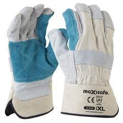 Maxisafe - Maxisafe Heavy Duty Green Leather Polisher'S Glove Retail Carded | GLR146C