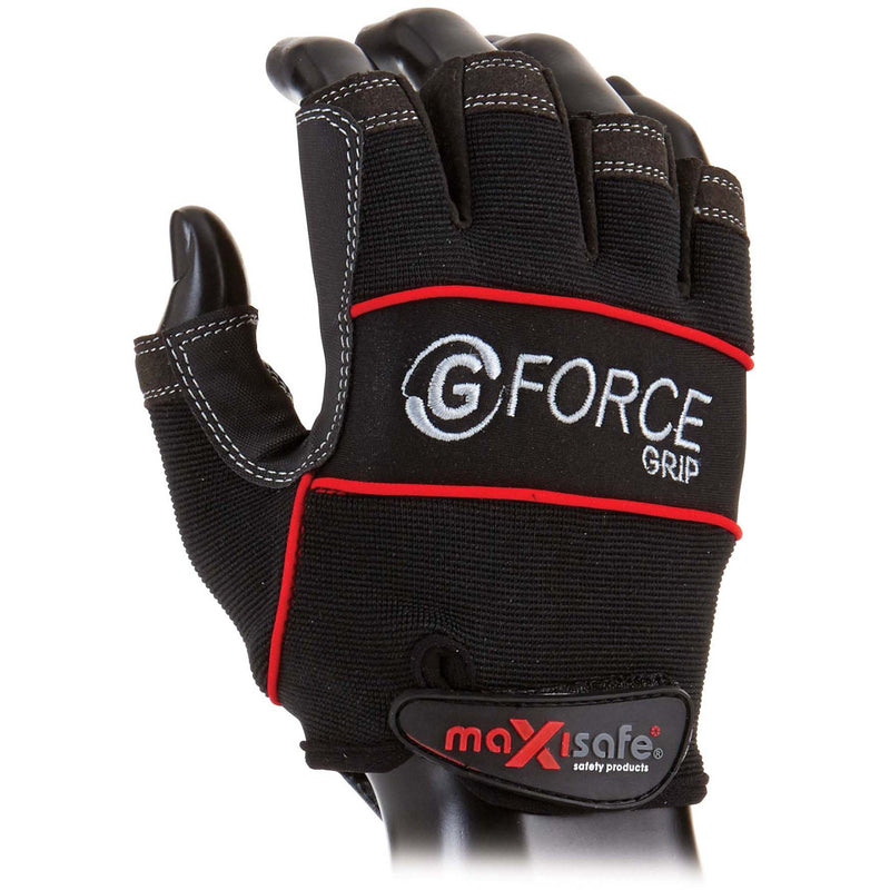 Maxisafe - G-Force Grip Fingerless Mechanics Gloves - XLarge