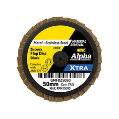 Mini Flap Disc R Type 50mm Z60 Grit XTRA Bulk
