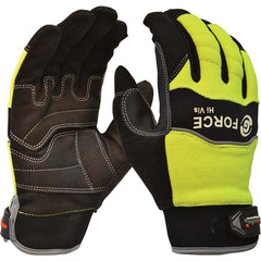 Maxisafe - G-Force Hivis Mechanics Riggers Glove - Small - Pack Of 6 | GMY277-08-6