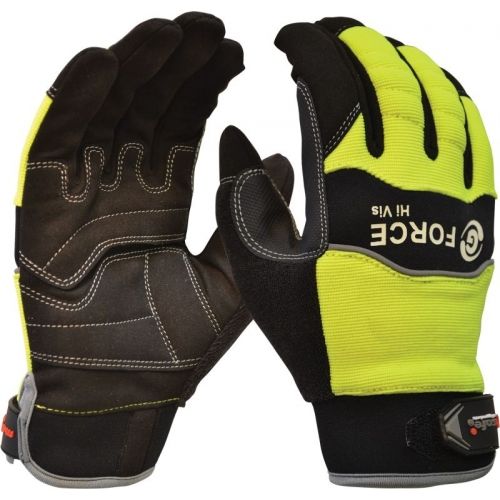 Maxisafe - G-Force Hivis' Mechanics Glove, Full Finger | GMY277
