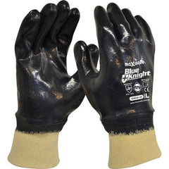 Maxisafe - Blue Knight Heavy Duty Nitrile Fully Coated Glove, With Knit Wrist | GNB126