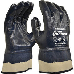 Maxisafe - Blue Knight Safety Cuff Fully Coated Nitrile Glove - XLarge - Carton Of 144 | GNB131-10-144