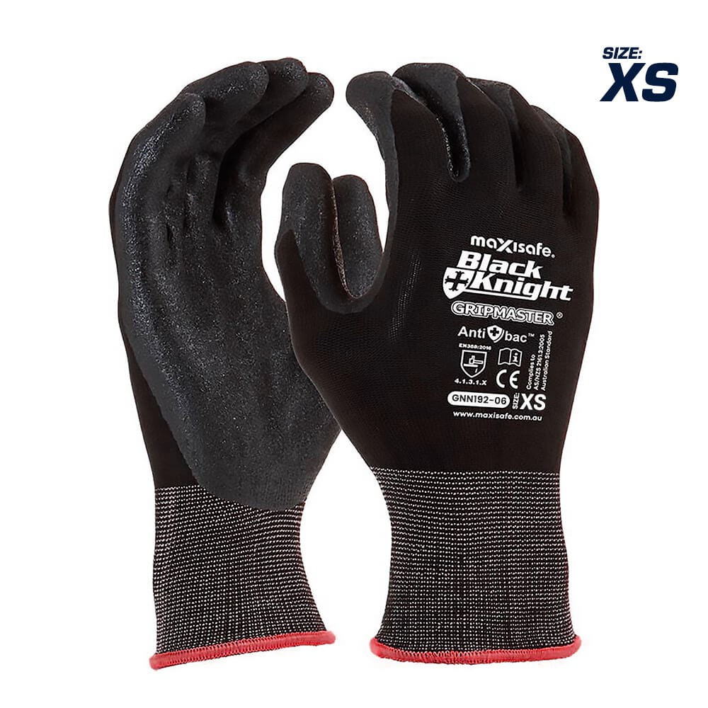 Maxisafe - Black Knight Gripmaster Coated Glove - Small - White