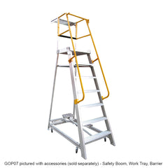 Gorilla - Order picking ladder 2.1m (7ft) Aluminium 200kg Industrial | GOP07