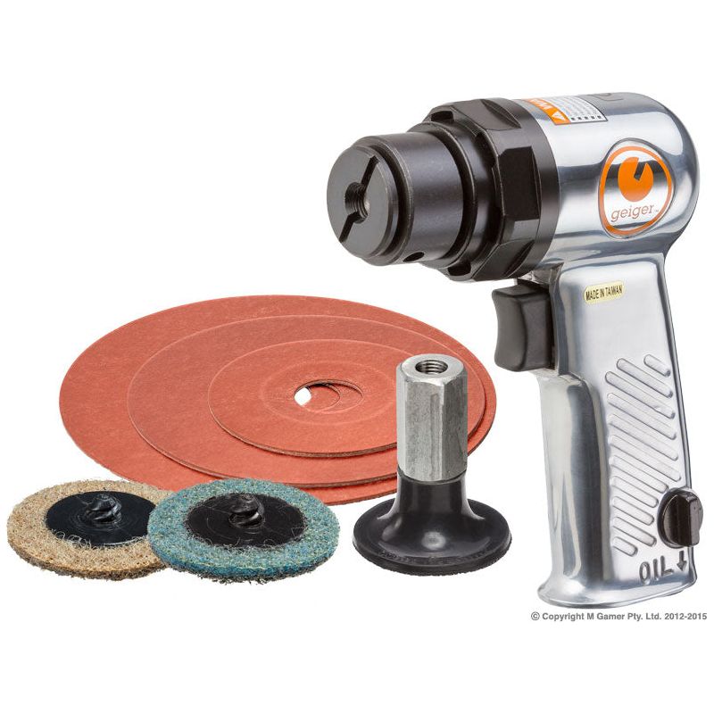 Geiger - 2-5" Disc Sander with Adaptor, Backing Pad and Discs | GP1204R
