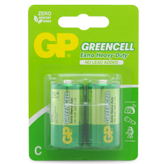 Powercell - GP Greencell 1.5V Extra Heavy Duty C - Card of 2 | GP14GC2