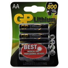Powercell - GP 1.5V AA GP Lithium (LiFeS2) FR6 Card of 4 | GP15LC4
