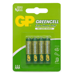 Powercell - GP Greencell 1.5V Extra Heavy Duty AAA - Card of 4 | GP24GC4