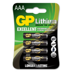 Powercell - GP 1.5V AAA GP Lithium (LiFeS2) FR03 Card of 4 | GP24LC4