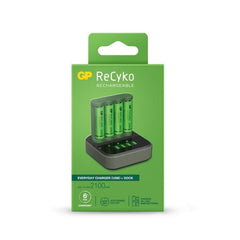 Powercell - GP Recyko 4 bay USB Charger inc charging dock and 4 x NiMH AA Batteries | GPACSB421010