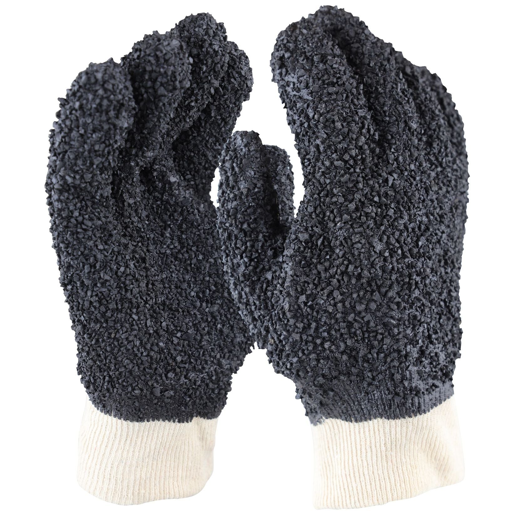 Maxisafe - Black PVC Chip On Interlock Glove - Retail Carded