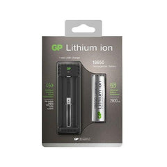 Powercell - GP 5V Single Slot Li-Ion Charger inc 1 x GP18650 suits sizes 10440-26650 | GPL111