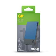 Powercell - GP 10Ah / 37Wh Li-ion Powerbank - Blue  USB-C, PD, 22.5W, Fast charge | GPM10BB