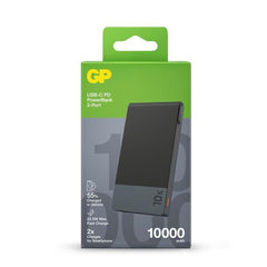 Powercell - GP 10Ah / 37Wh Li-ion Powerbank - Grey  USB-C PD 22.5W Fast charge | GPM10BG