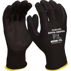 Maxisafe - RippaGrippa Black Nitrile on Polyester Glove (Pkt 12) - Small | GPN228-07