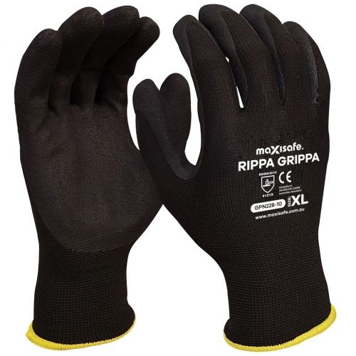 Maxisafe - Rippagrippa Nylon Glove, Sandy Nitrile Coated Palm | GPN228