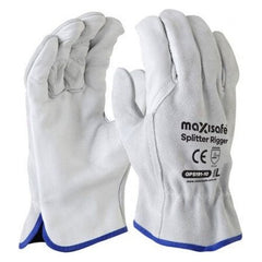 Maxisafe Natural Split Back Leather Rigger Glove | GPS191 Small