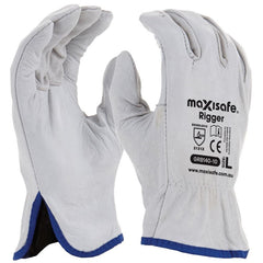 Maxisafe - Natural Full-Grain Leather Rigger Glove - Medium - Brown