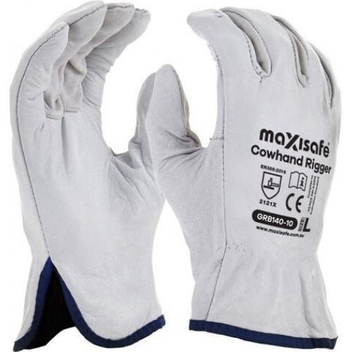 Maxisafe - Natural Full-Grain Leather Rigger Glove - XLarge - Black