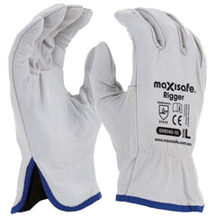 Maxisafe - Natural Full Grain Rigger Glove (Pkt 12) - Large | GRB140-10