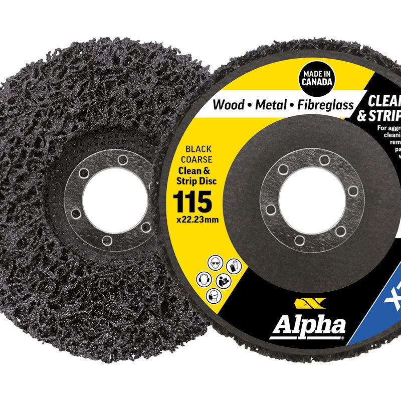 Clean & Strip Disc 115mm Black coarse XTRA Bulk