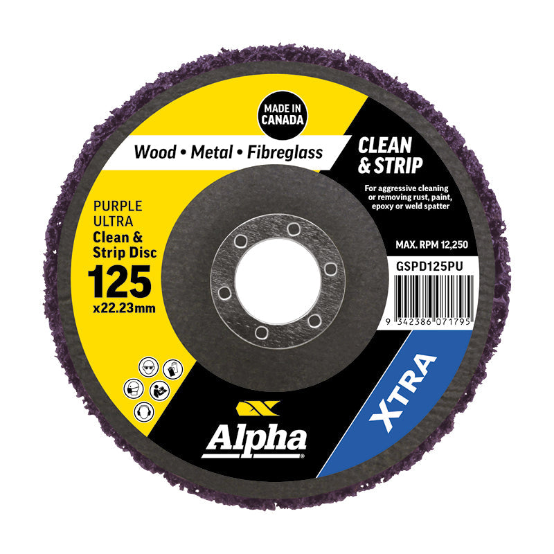 Clean & Strip Disc 125mm Purple ultra XTRA Bulk