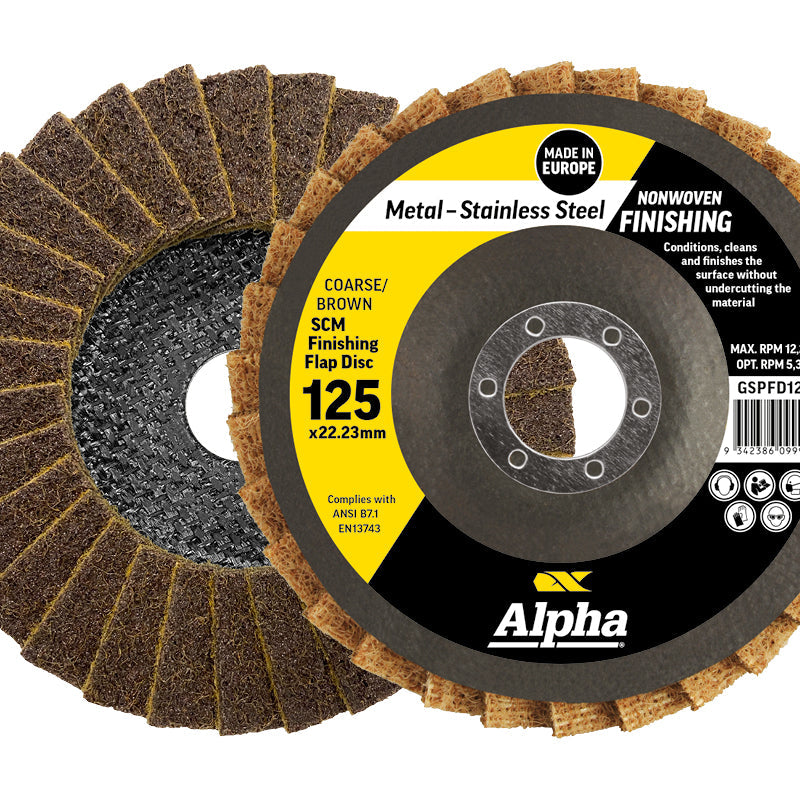 Flap Disc Surface Finishing 125mm Coarse / Brown SCM Bulk