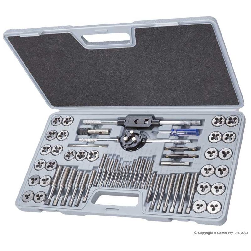 Geiger - 60 Piece Metric and Imperial /SAE Tungsten Steel Tap & Die Set | GTDS60