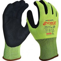 Maxisafe G-Force HiVis Cut Resistant Level D, Nitrile Coated Glove | GTH238 Small
