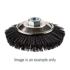 Union Dish Brush Nylon #80 Grit Silicon Carbide 100mm Dia M14 - Carded