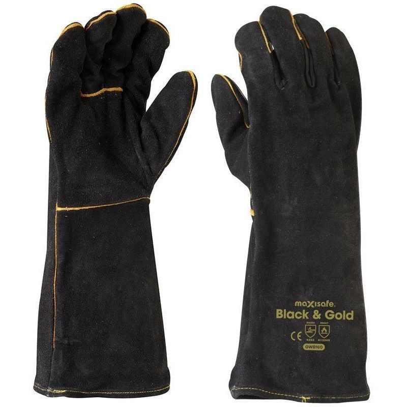 Maxisafe - Black & Gold Welders Glove | GWB160
