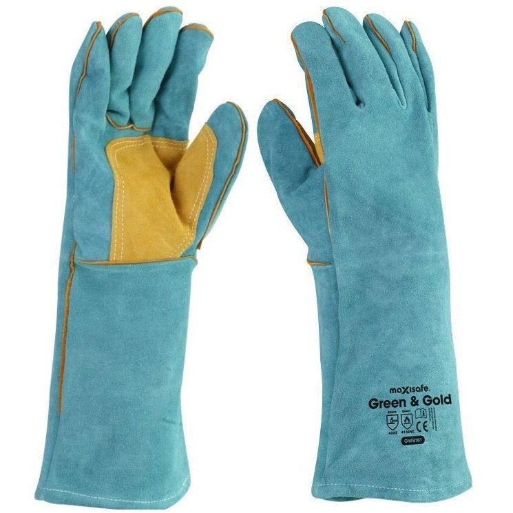 Maxisafe - Green & Gold Welders Gauntlet