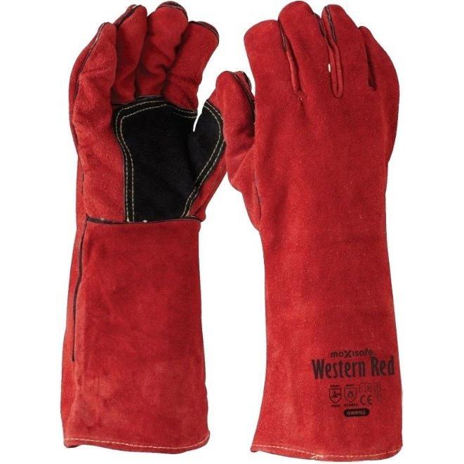 Maxisafe Western Red Kevlar Stitched Welders Glove - 40cm | GWR162