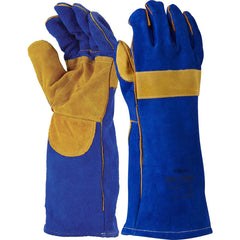Maxisafe - Blue Flame Welders With Yellow Reinforced Palm - 40cm - Pack Of 12 | GWY175-12