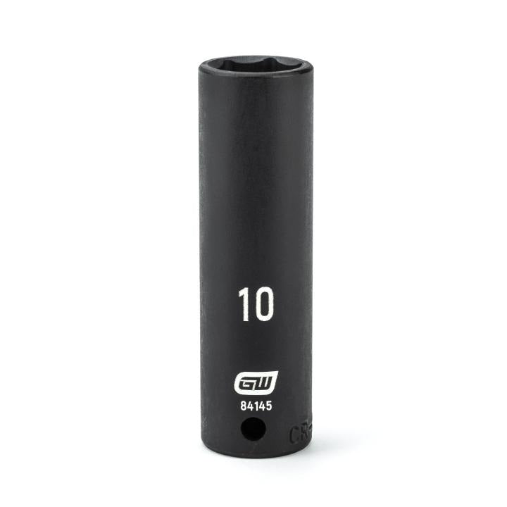 Action 10mm 1/4" Drive 6-point Metric Deep Magnetic Slide Impact Socket