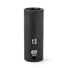 Action - 13mm 1/4" Drive 6-point Metric Deep Magnetic Slide Impact Socket | 6050R130