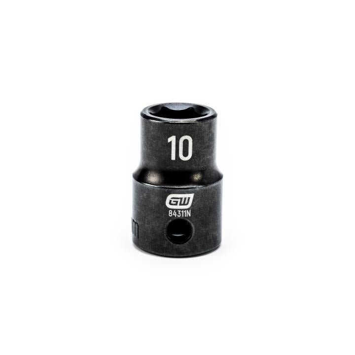 Action 10mm 3/8" Drive 6-point Metric Standard Magnetic Impact Socket