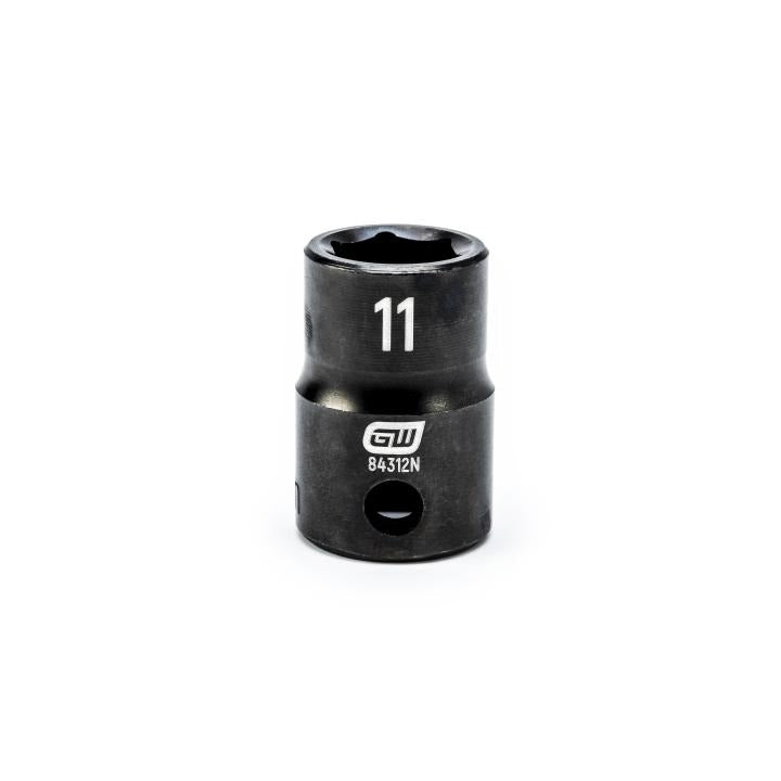 Action 11mm 3/8" Drive 6-point Metric Deep Thin Wall Impact Socket