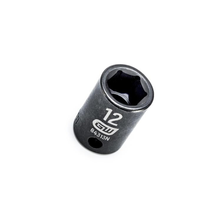 Action 12mm 3/8" Drive 6-point Metric Standard Magnetic Impact Socket