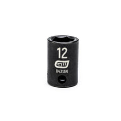 Action - 12mm 3/8" Drive 6-point Metric Standard Magnetic Impact Socket | 6051P012