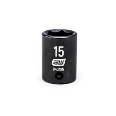 Action 15mm 3/8" Drive 6-point Metric Standard Magnetic Impact Socket