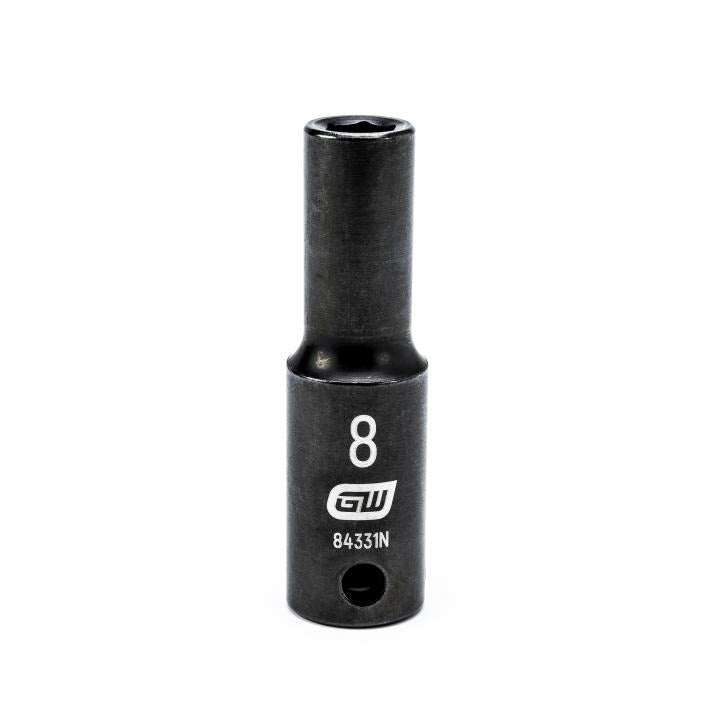 Action 8mm 3/8" Drive 6-point Metric Deep Magnetic Slide Impact Socket