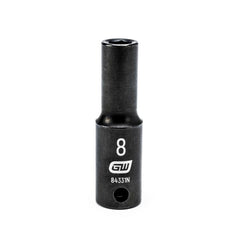 Action 8mm 3/8" Drive 6-point Metric Deep Magnetic Slide Impact Socket