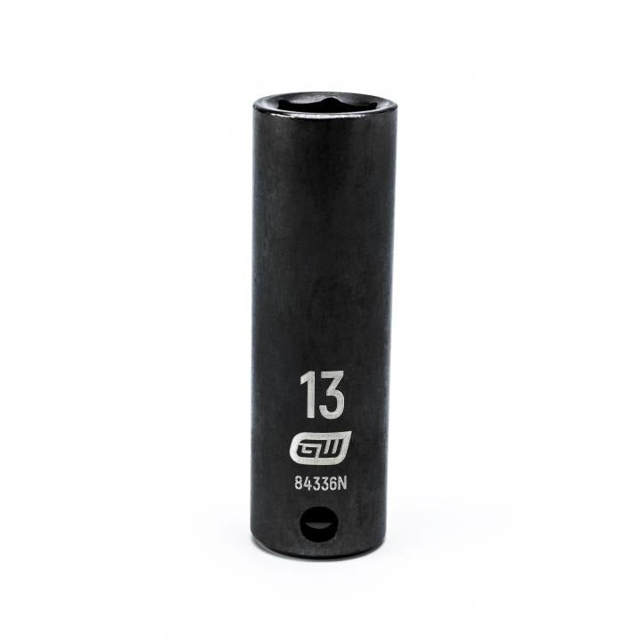 Action 13mm 3/8" Drive 6-point Metric Deep Thin Wall Impact Socket