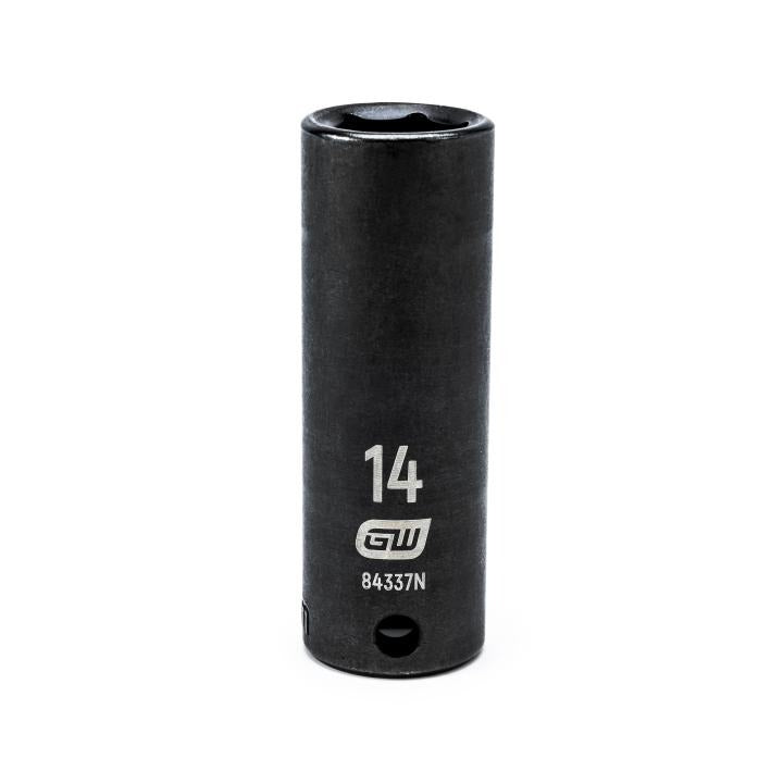 Action 14mm 3/8" Drive 6-point Metric Deep Thin Wall Impact Socket
