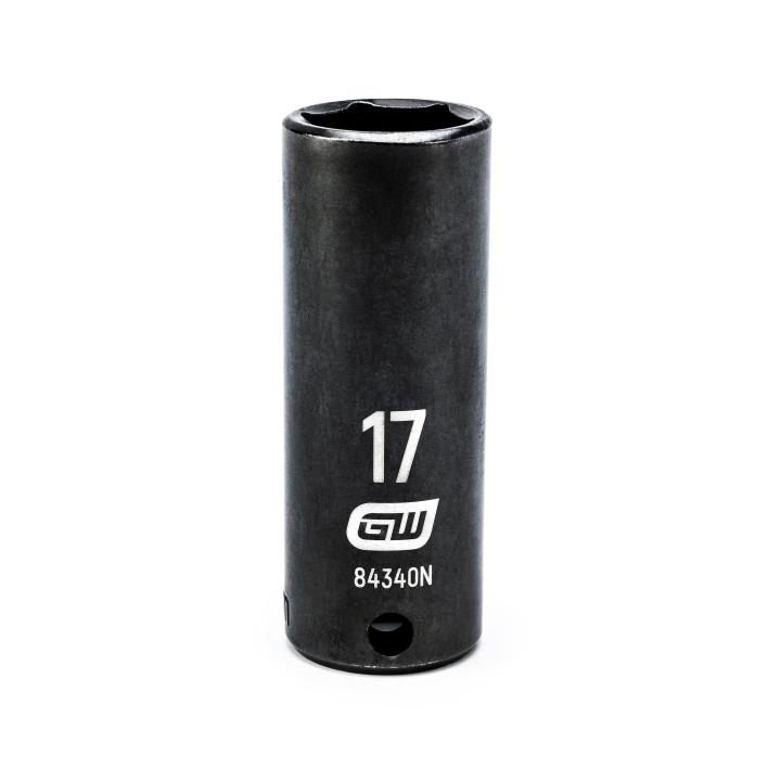 Action 17mm 3/8" Drive 6-point Metric Deep Thin Wall Impact Socket