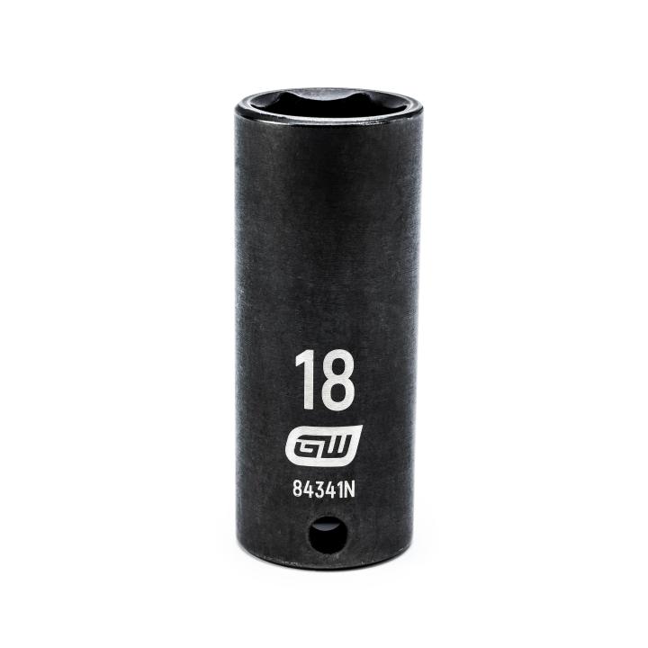 Action 18mm 3/8" Drive 6-point Metric Deep Thin Wall Impact Socket