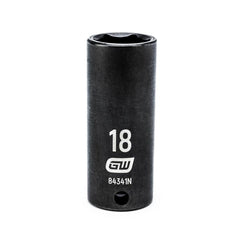 Action 18mm 3/8" Drive 6-point Metric Deep Thin Wall Impact Socket